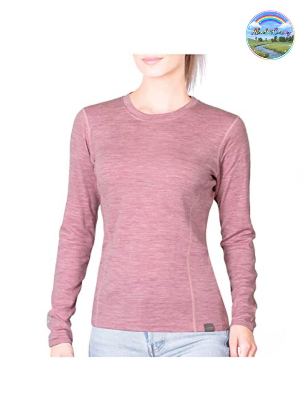 MERIWOOL Womens 100% Merino Wool Midweight Long Sleeve Thermal Base Layer Shirt